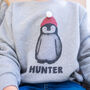 Personalised Applique Penguin Christmas Jumper, thumbnail 5 of 7
