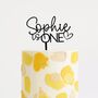 Personalised Name Is Age Cake Topper With Heart, thumbnail 1 of 3
