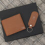 Mens Personalised Leather Wallet Gift Set, thumbnail 4 of 12