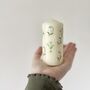 Mini Hand Painted Wedding Pillar Candle, thumbnail 1 of 6