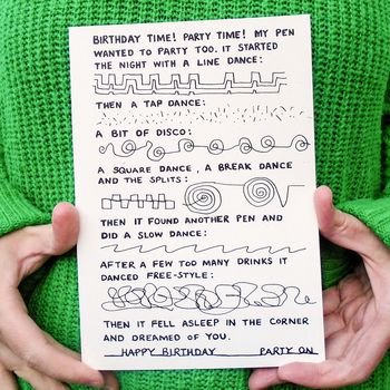 Joke 'Party Dancing!' Birthday Card, 3 of 5