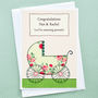 'Pram' Personalised Pregnancy Congratulations Card, thumbnail 1 of 5