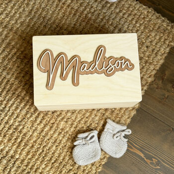 Personalised Layered Name Memory/Treasure/Storage Box, 5 of 6