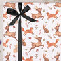 Three Sheets Of White Christmas Woodland Wrapping Paper, thumbnail 1 of 2