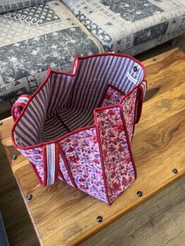 Tote Bag, Beach Bag, Block Print Indian Handbag, Holiday Bag, 7 of 12