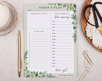 Botanical Daily Planner Desk Pad, 2 of 4