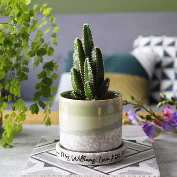 Personalised Thank You Teacher Hand Glazed Plant Pot, 10 of 12