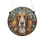 Bassett Hound Stained Glass Effect Suncatcher, thumbnail 3 of 6