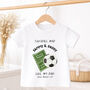 Personalised Football Mad Baby Outfit, thumbnail 2 of 8