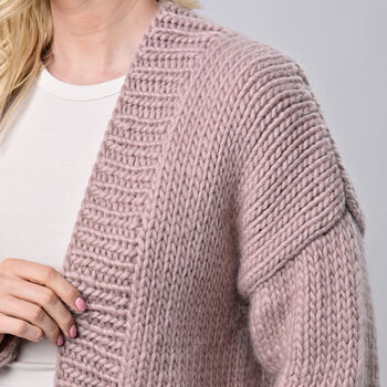 Bomber Cardigan Knitting Kit, 5 of 8