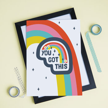 You Got This Positive Rainbow Print, 2 of 2