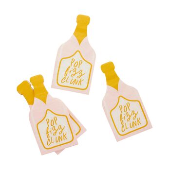 20 Champagne Bottle Party Napkins, 2 of 3