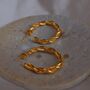 Chunky Gold Vermeil Twisted Hoops, thumbnail 3 of 5