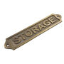 Custom Storage Brass Plaque With Antique Finish, thumbnail 1 of 9