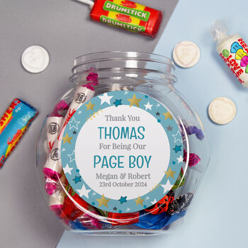 Personalised Page Boy Sweet Jar, 3 of 4