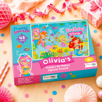 Personalised Mermaids Birthday Jigsaw Puzzle, 2 of 10