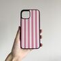Pink Striped Phone Case, thumbnail 1 of 2