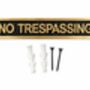 Solid Brass “No Trespassing” Door Sign Plaque With Black Finish, thumbnail 1 of 6