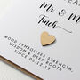 Personalised 5th Anniversary Card With Wood Heart, thumbnail 4 of 7