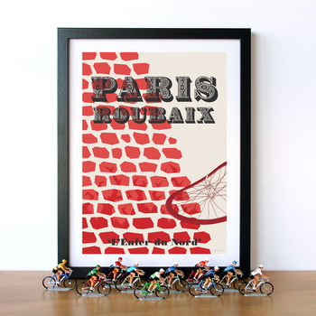 Cycling Monuments Print, 'Paris Roubaix', 6 of 9