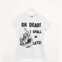 I Shall Be Late! Women’s Alice In Wonderland T Shirt, thumbnail 1 of 2
