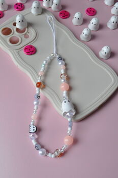 Pastel Personalised Halloween Phone Charm, 5 of 6