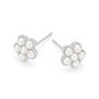 Vintage Style Sterling Silver Pearl Daisy Flower Stud Earrings – 7mm, thumbnail 8 of 10
