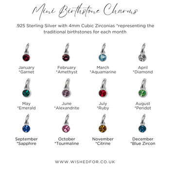 Personalised 925 Silver Birthstone Infinity Bracelet, 5 of 5