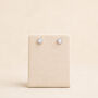 4mm Star Cut Sterling Silver White Opal Stud Earrings, thumbnail 3 of 9