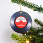 Personalised Vinyl Record Christmas Tree Decoration, thumbnail 5 of 5