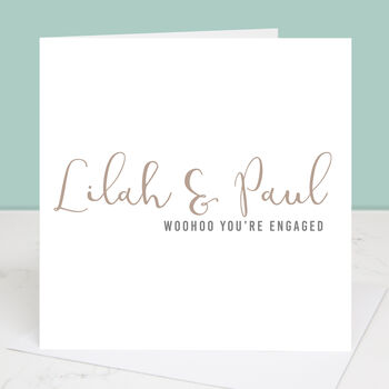 Personalised Calligraphy Engagement Card, 3 of 5