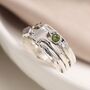 Personalised Sterling Silver Peridot Star Spinner Ring, thumbnail 3 of 9