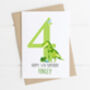 Personalised Children's Birthday Card Green Dinosaur, thumbnail 6 of 8