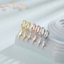 Sterling Silver Lightning Bolt Huggie Hoop Earrings, thumbnail 1 of 10