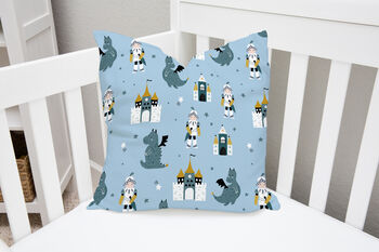 Dragons, Knights And Castles Children's Lampshade, Blue, 3 of 5