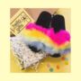 Rainbow Joy Fluffy Slippers, thumbnail 4 of 6