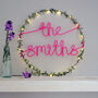 Personalised Green Leaf Family Fairy Light Wreath, thumbnail 1 of 3