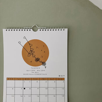 2024 Zodiac Constellation And Birth Flowers Calendar, 7 of 8