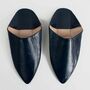 Men's Moroccan Pointed Leather Slippers, thumbnail 7 of 12
