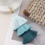 Layered Fringe Tassel Keyring, Four Shades, thumbnail 4 of 9
