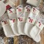 Mini Knitted Letter Christmas Stockings, thumbnail 3 of 3