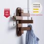 Solid Oak Coat Rack Foldable Swing Arm Five Hooks, thumbnail 2 of 11