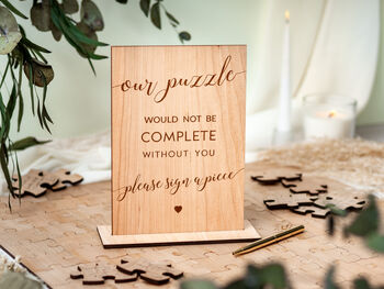 Personalised Photo Puzzle Wedding Guestbook Alternative, 5 of 12