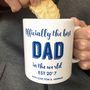Officially The Best Dad Personalised Mug, thumbnail 2 of 5