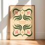 Bloom In La Lune, Floral Bohemian Plant Art Print, Flower Moon Poster, thumbnail 1 of 3