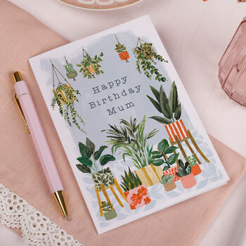 Peach Mother's Day Card With Houseplants Design, 2 of 2