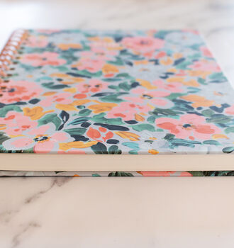 Bloom Blue Notebook/ Personalised Notebook/ Gift, 5 of 10