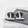 Rose Gold Plated Silver Entwined Monogram Cufflinks, thumbnail 3 of 5