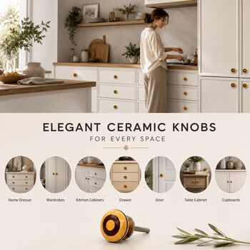 Minimalist Circle Ceramic Cabinet Knob, 6 of 9