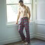 Men's 'Gaia' Tartan Brushed Cotton Pyjama Trousers, thumbnail 2 of 4